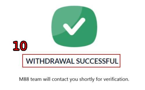cara m88 withdraw successfully
