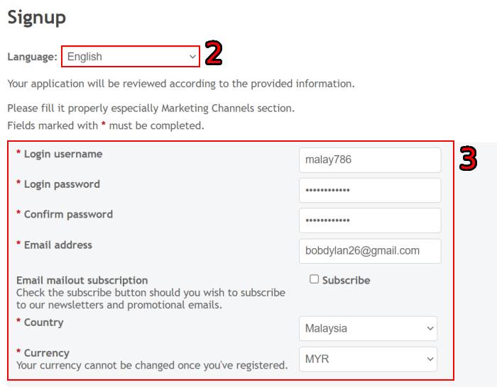 m88 affiliate register signup form