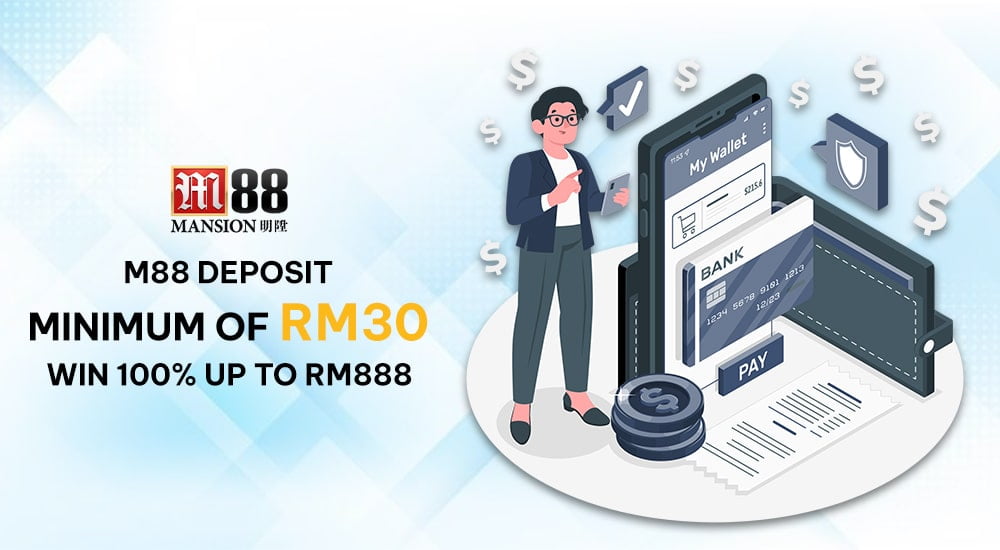 m88 deposit minimum rm30 bank transfer