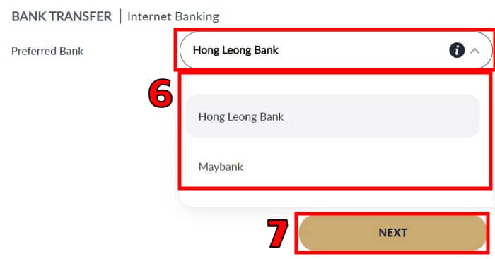 m88 deposit online bank selection