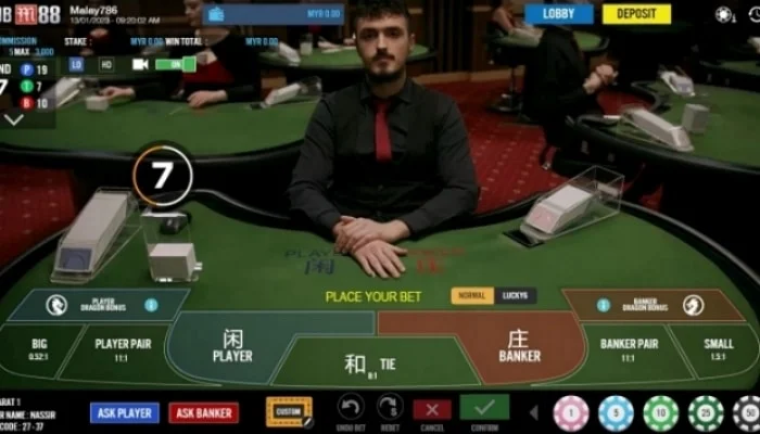 m88 live casino baccarat game