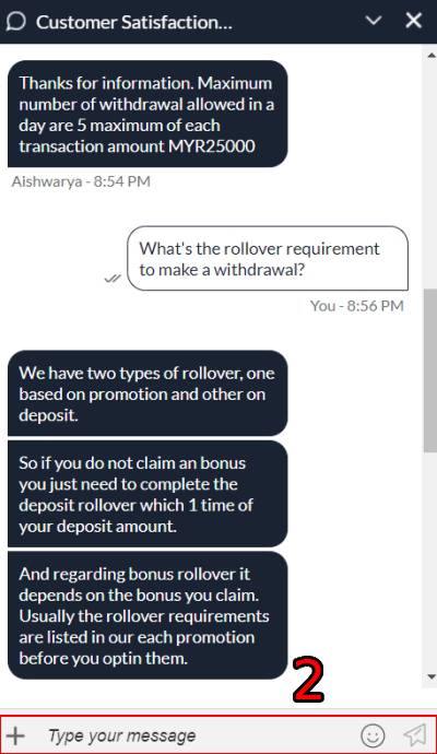m88 live chat help customer care live chat message