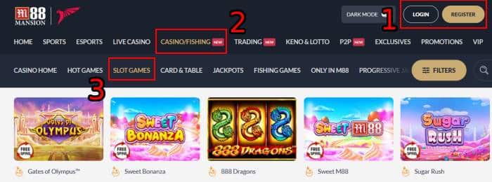 m88 slots online machine select game