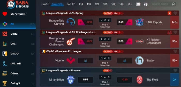 m88 sports saba esportsbook