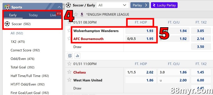 asian handicap 0.25 meaning step 2