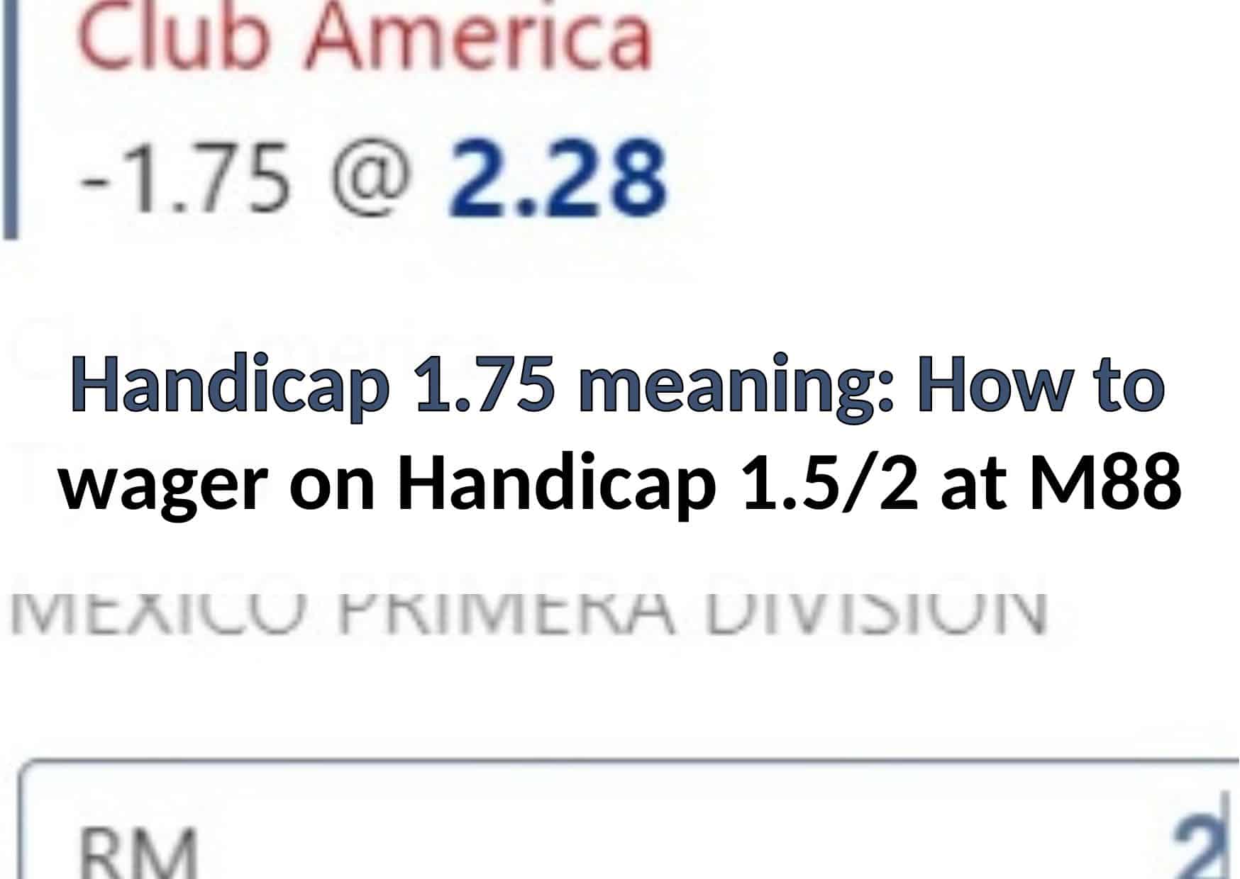 handicap 1 7 5 meaning 1