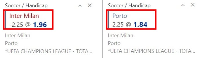 handicap 2 2.5 goal disadvantage and advantage 