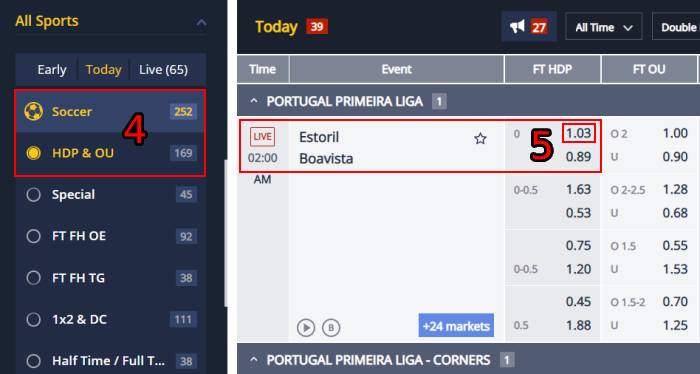 m88 handicap 0 betting soccer football hdp bet