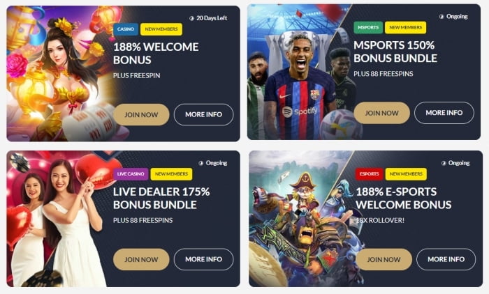 m88 promotions welcome bonus first deposit