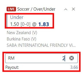 over under 1.5 goals meaning in football under