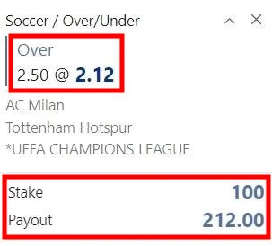 what Over under 2.5 means explained odds 1