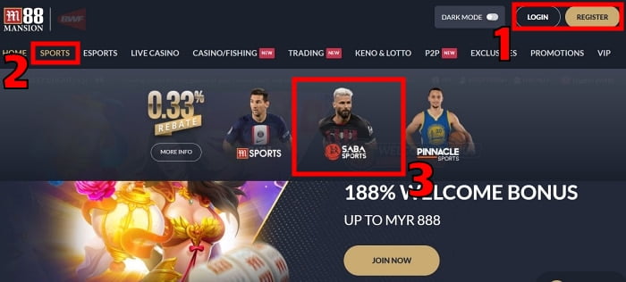 join m88 for handicap 0 1 sports betting
