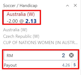 what does handicap 2 mean goal disadvantage