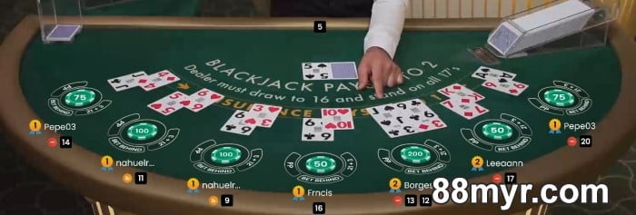 how to play blackjack online for real money at m88 live casino 88myr tutorial