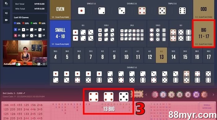 how to play sic bo online round 2