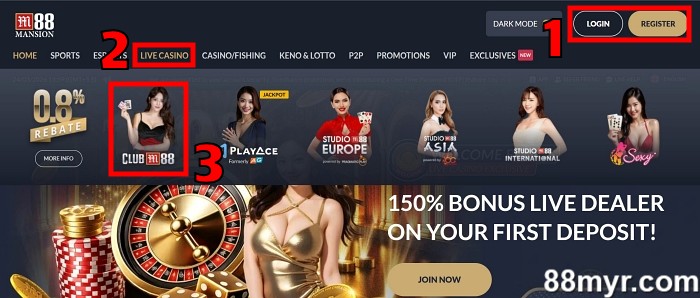 how to play sic bo online step 1