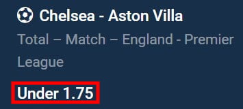 over under in football explained under 1.75