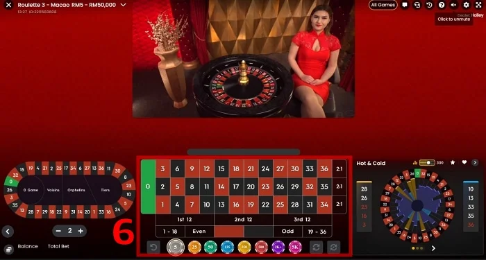 roulette live casino how to play online