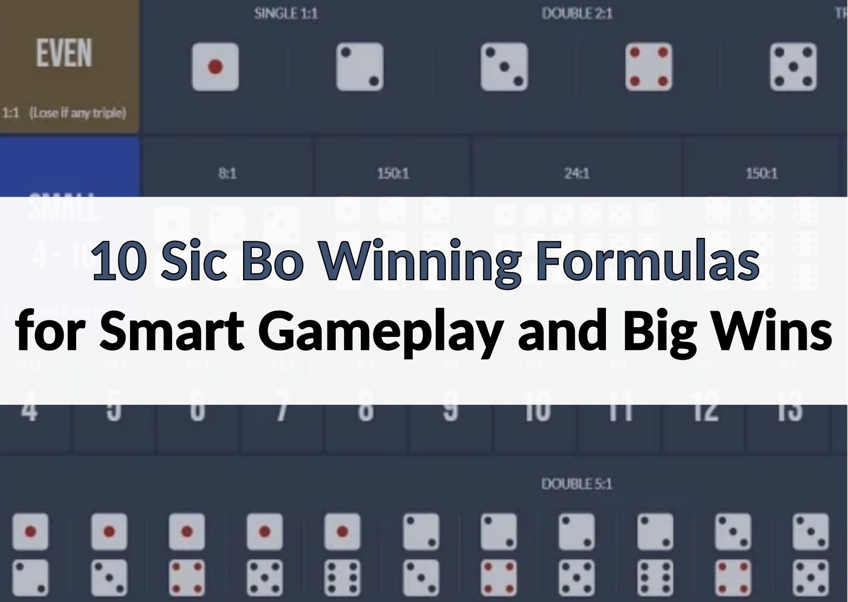 sic bo winning formula