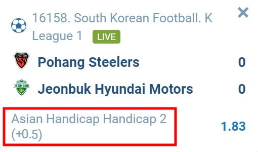 1xbet what does 0.5 handicap mean in soccer