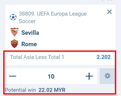 over under 1 meaning in 1xbet betting odds 2