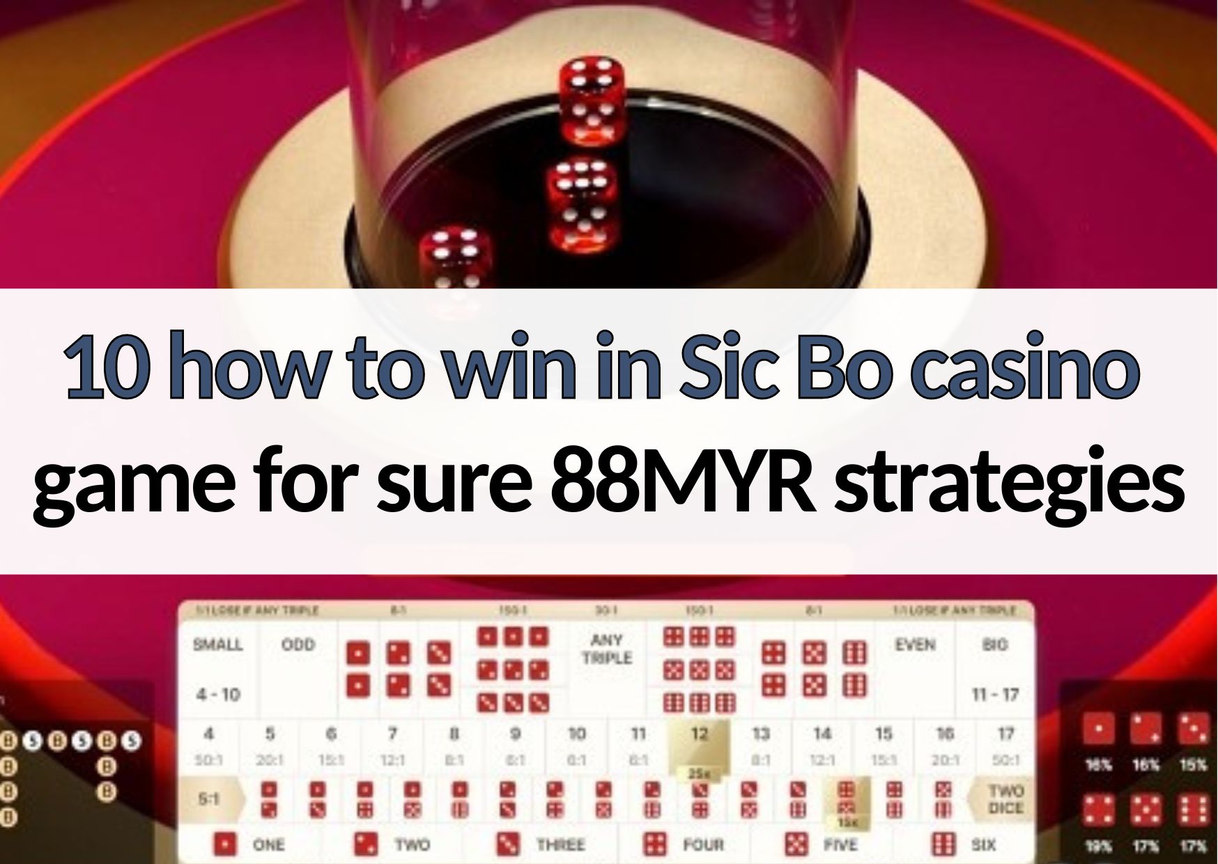 10 how to win in sic bo casino game for sure 88myr strategies