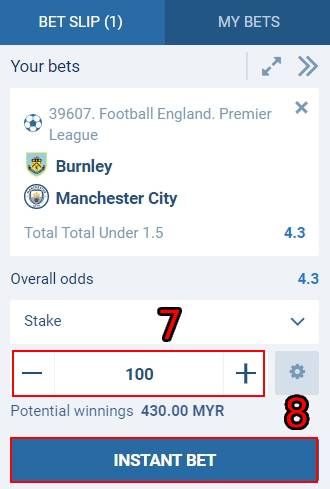 1xbet over under 1.5 betting in 1xbet sportsbook betting slip (1)