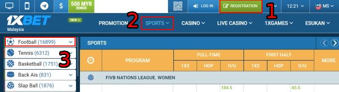 1xbet over under 1.5 betting meaning, join 1xbet select sports & sports you want to bet on