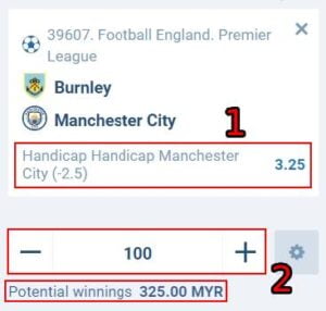 1xbet sports betting asian handicap 2.5 meaning slip 1