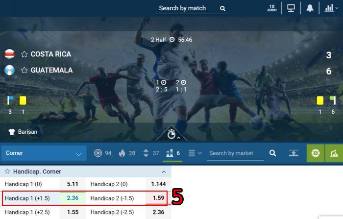 1xbet sports betting place bets on asian handicap 1.5