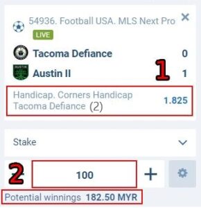 asian handicap 2 meaning in betting slip 1