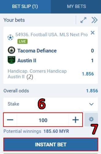 asian handicap 2 meaning in betting slip