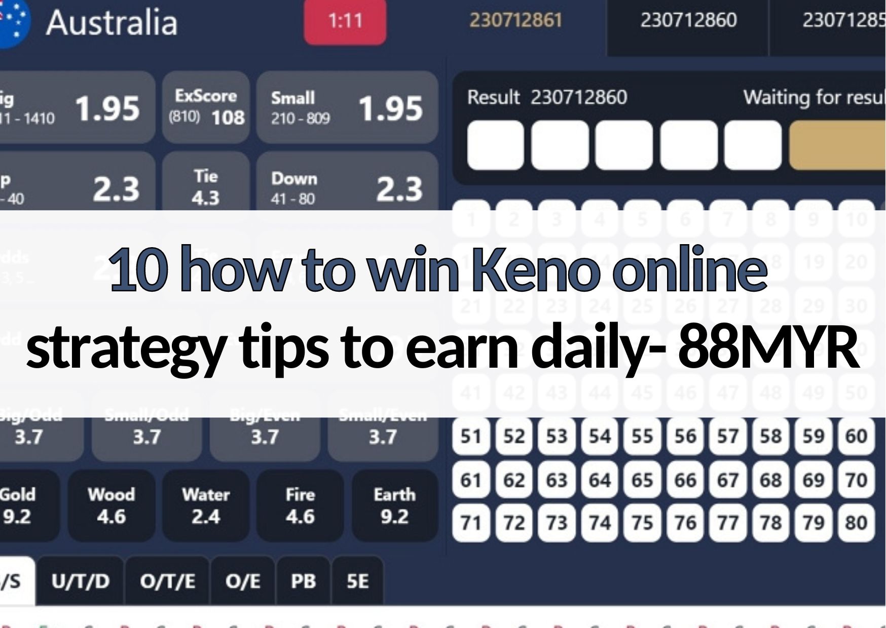10 how to win Keno online strategies