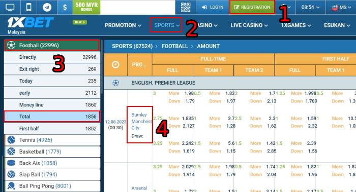 1xbet over under 2 betting meaning visit 1XBET select sports to place bets
