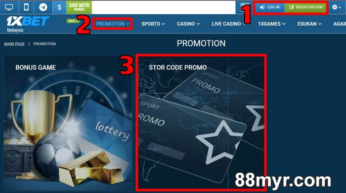 1xbet 88myr 1xbet referral code how to get promo code step 1