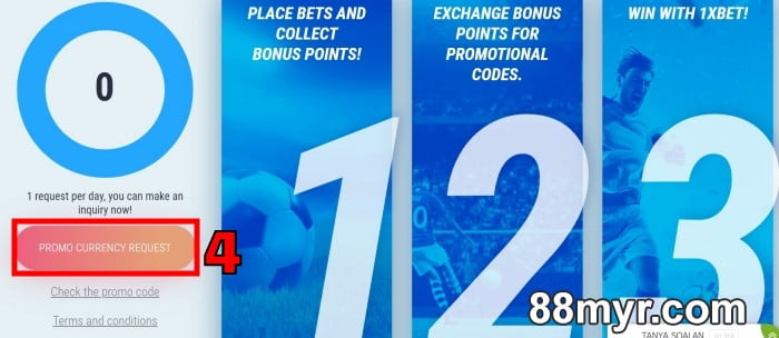 1xbet 88myr 1xbet referral code how to get promo code step 3