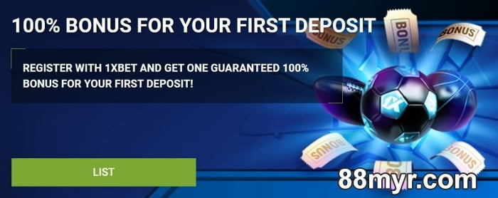 1xbet bonus requirements to follow on first deposit for sportsbook