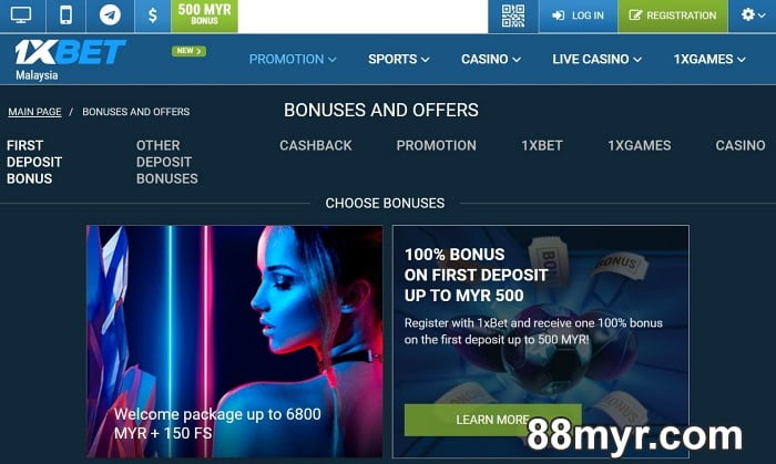 1xbet bonus requirements to follow on first deposit in 1xbet account on casino and sportsbook