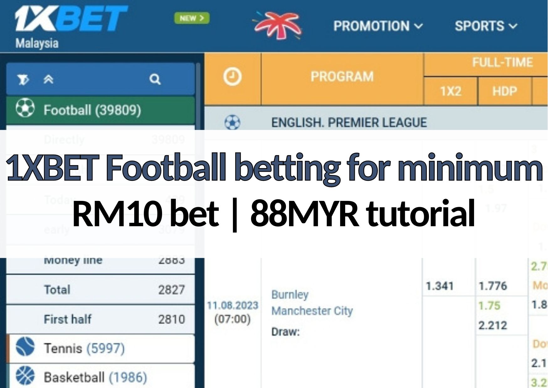 88myr 1xbet football betting for minimum rm10