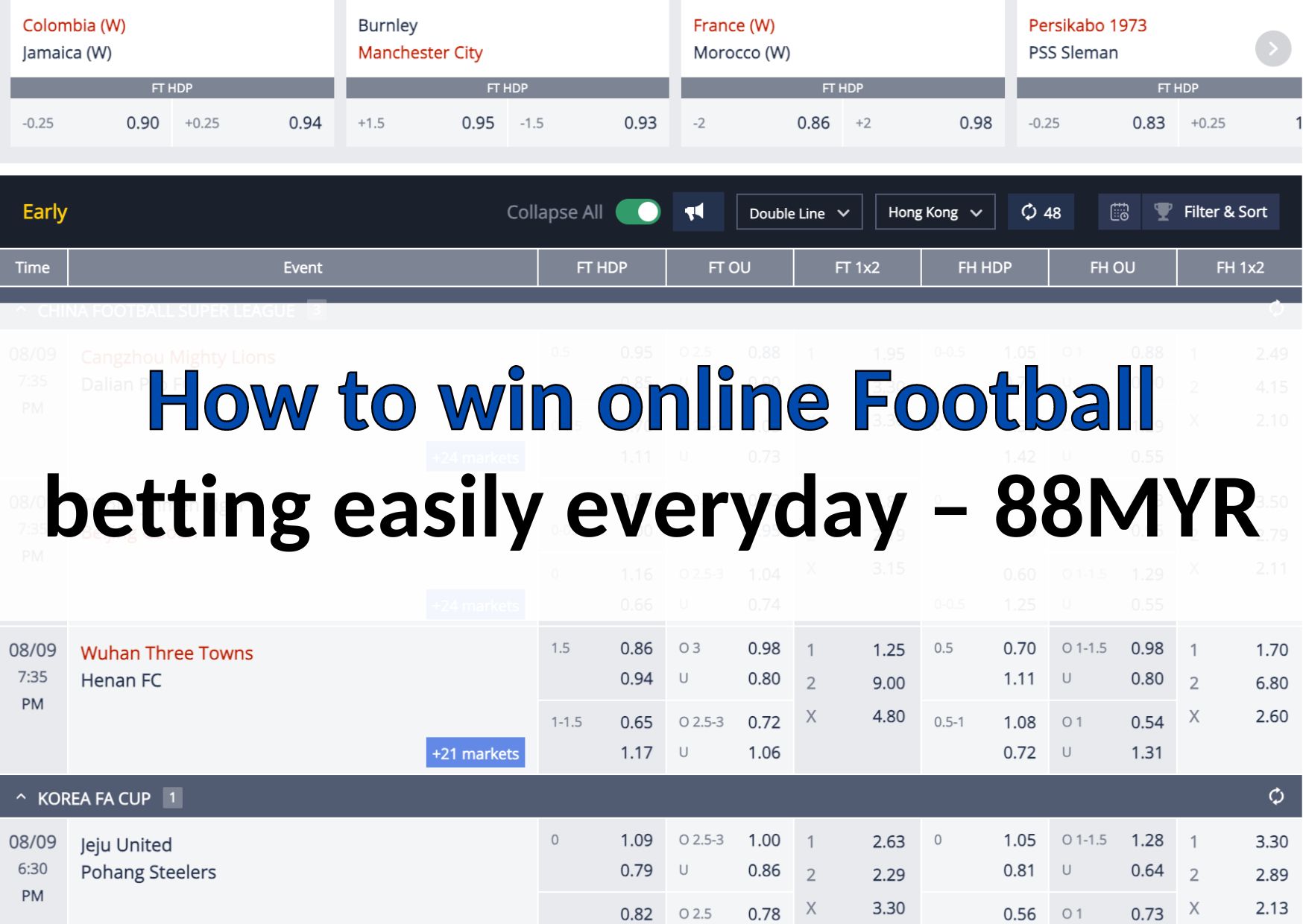 How to win online Football betting easily everyday – 88MYR