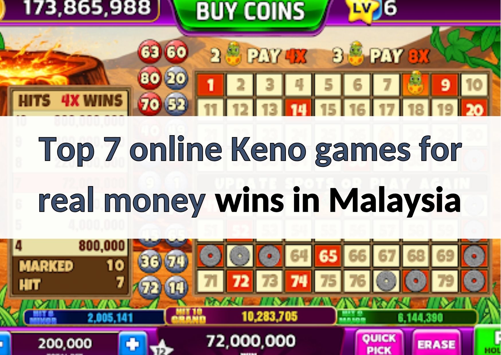 online keno games for real money in malaysia