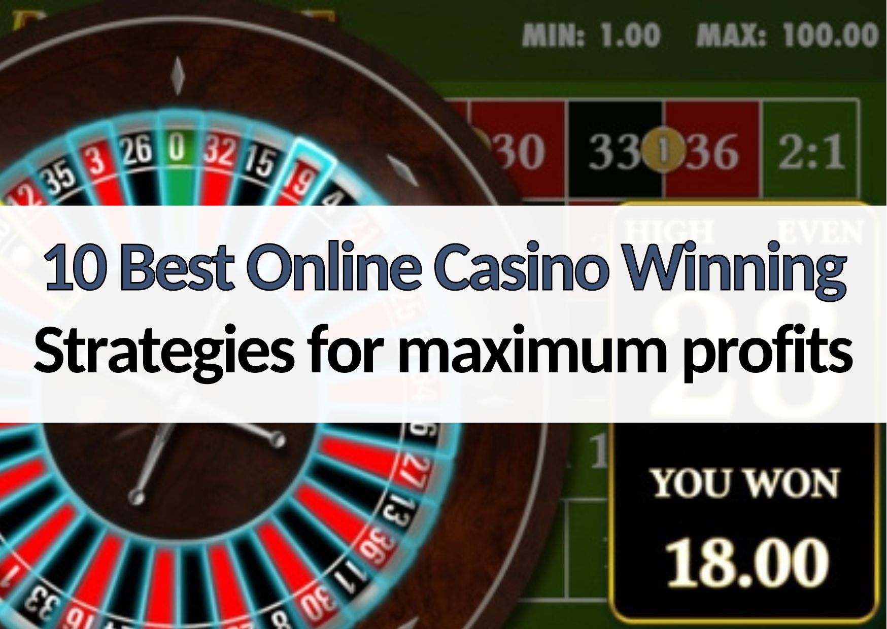 10 best online casino winning strategies for maximum profits