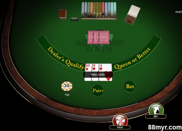 best online casino games three card poker