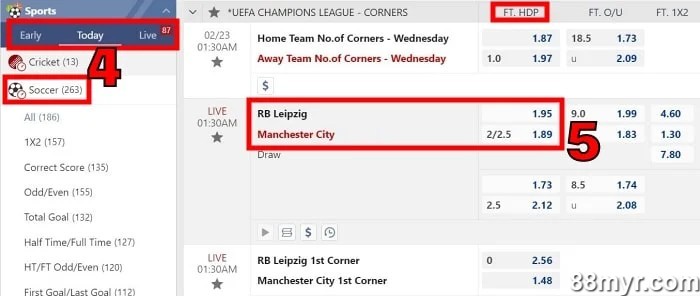 asian handicap 2.25 meaning step 2