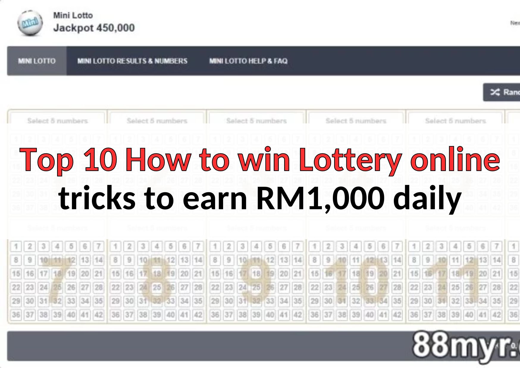 Top 10 How to win Lottery online tricks to earn RM1,000 daily