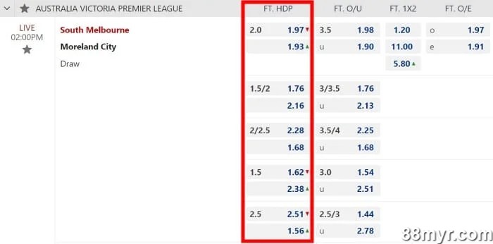 handicap 2 meaning in betting explained