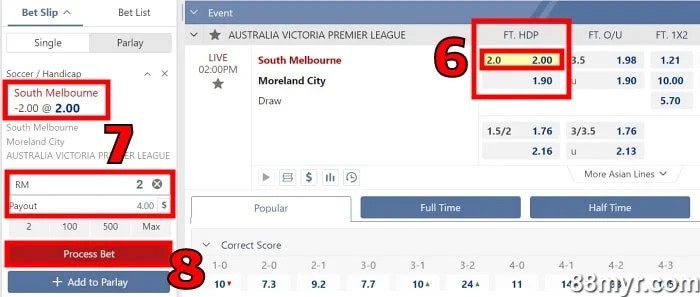 handicap 2 meaning in betting step 3