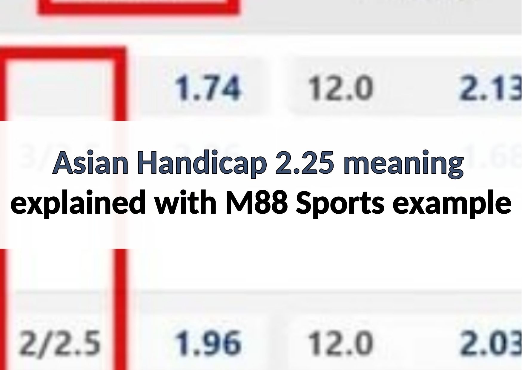 handicap 2.25 meaning