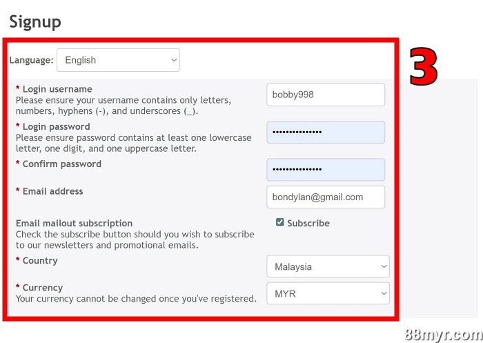 m88 affiliate program step 3