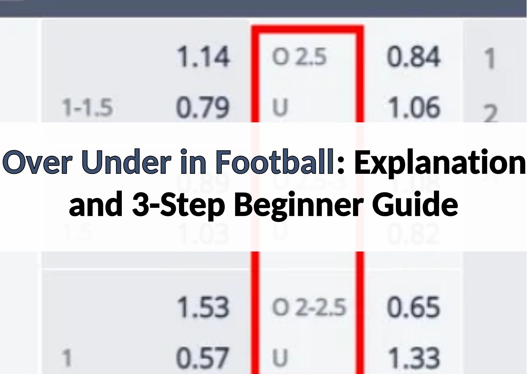 over under in football betting